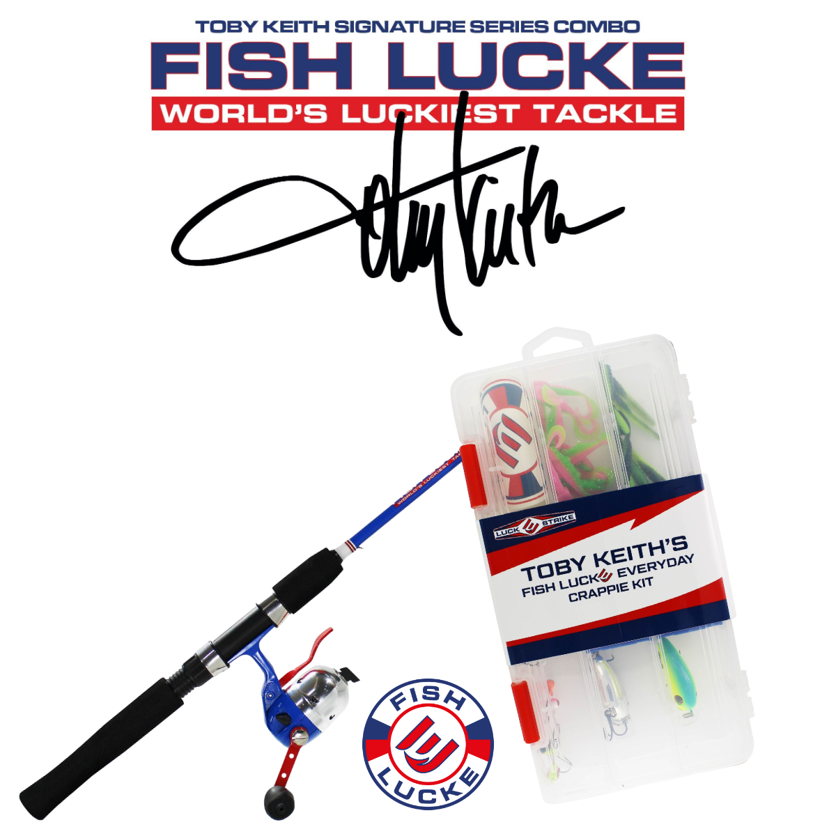 Toby Keith Crappie Kit + 4.6" Underspin Bundle