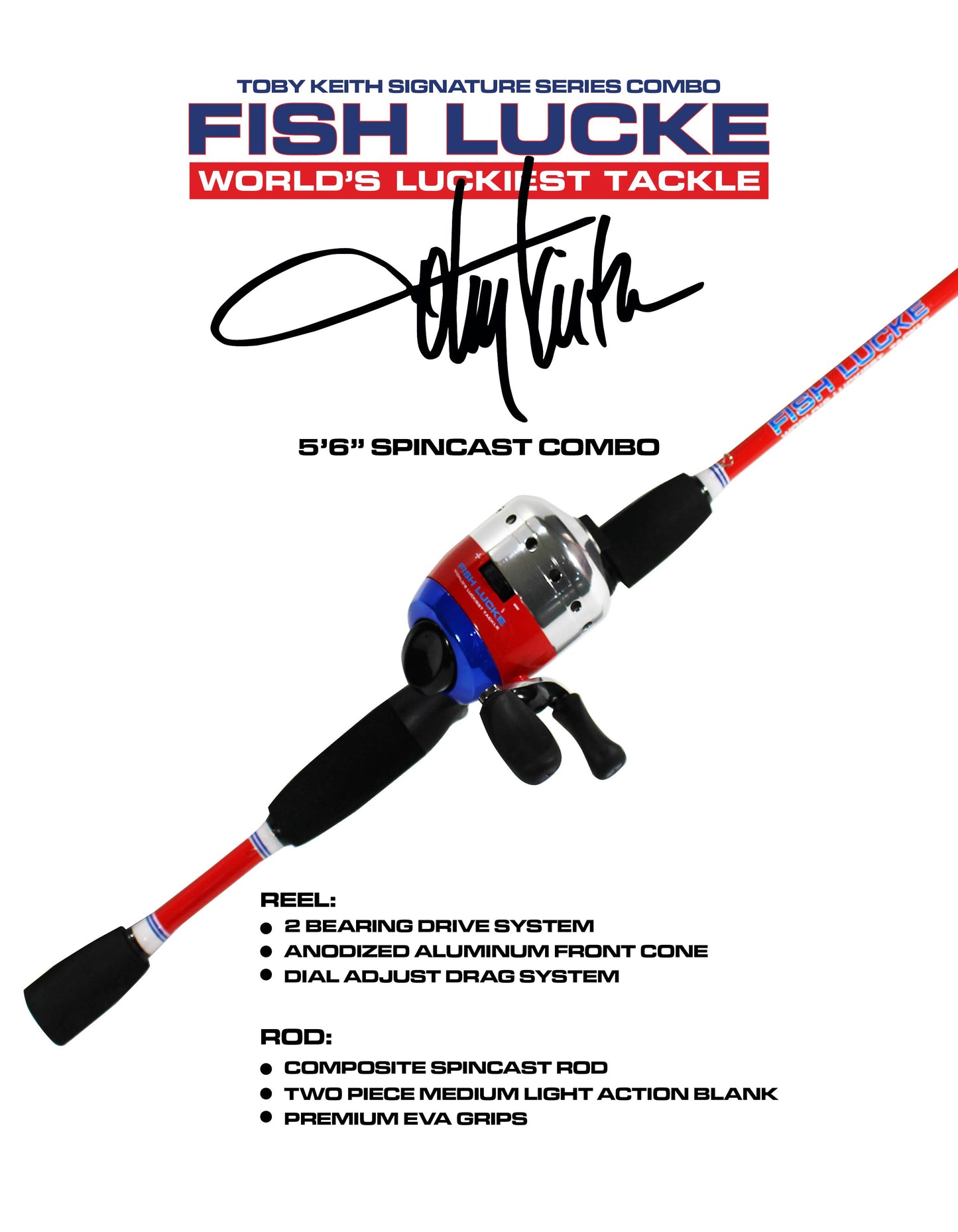 Toby Keith 5.6 Spincast Combo