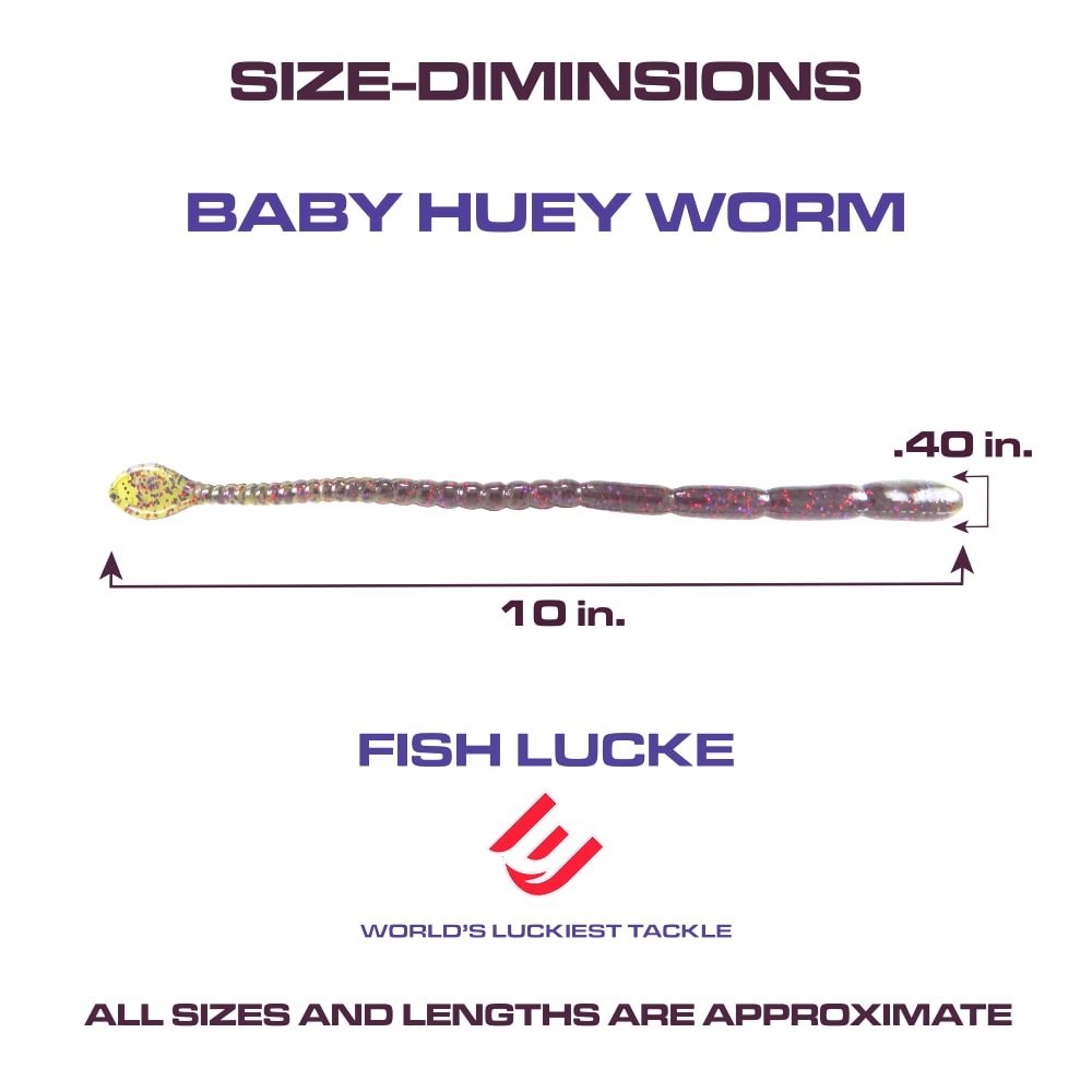 10inch Baby Huey Worm – Fish Lucke 10inch Baby Huey Worm – Fish Lucke