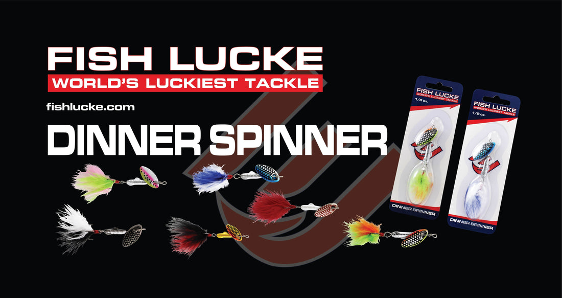 The Fish LuckE Dinner Spinner is a compact, lifelike inline spinner designed to attract a wide variety of predatory fish.