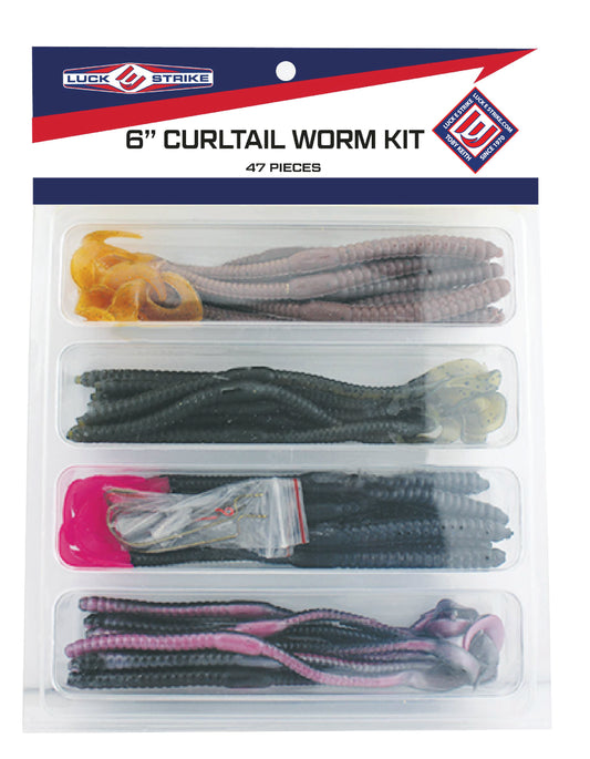 6" Curltail Worm Kit, 47 piece