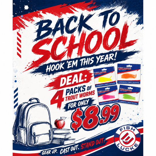 (B) Back-to-School Trout Worm Special – 4 Packs for $8.99
