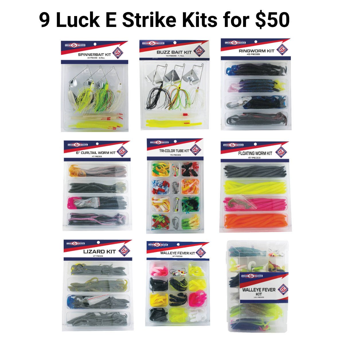 9 Luck E Strike Kits for $50