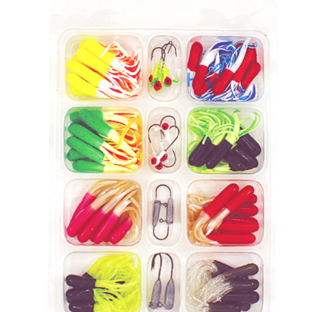 crappie fishing lure kits Tri-Color Tube Kit, 75 piece