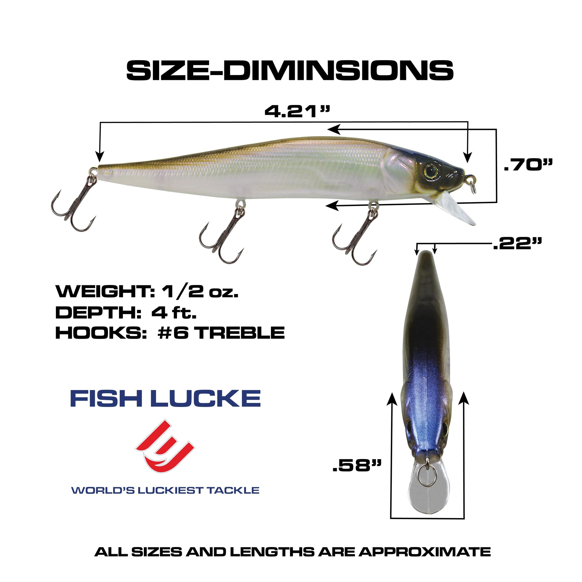 e lure fishing Luck E STX Jerkbait