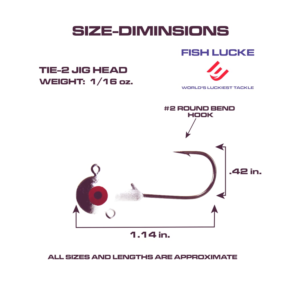 are jigs measured by weight or hook size Fish LuckE Tie-2 Jig Head – Fish Lucke